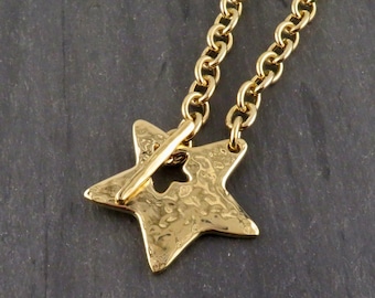 ミュージシャン Star Necklace Gold Star Locket Pendant Necklace (18mm) - Etsy
