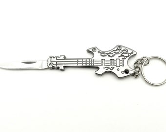 Guitar knife keychain | knife keychain | musical gift | guitar gift