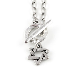 Silver Jewish Star Necklace, Jewish Star Necklace, Silver Magen David ...