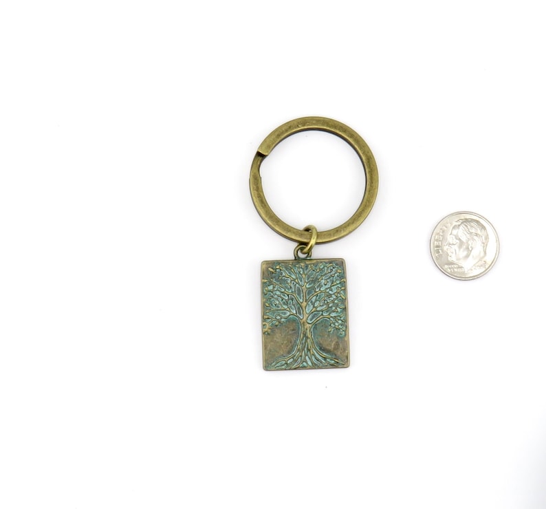 Tree Keyring Tree of Life Keyring | Rustic Tree Keychain | Nature Keyring | Tree of ...