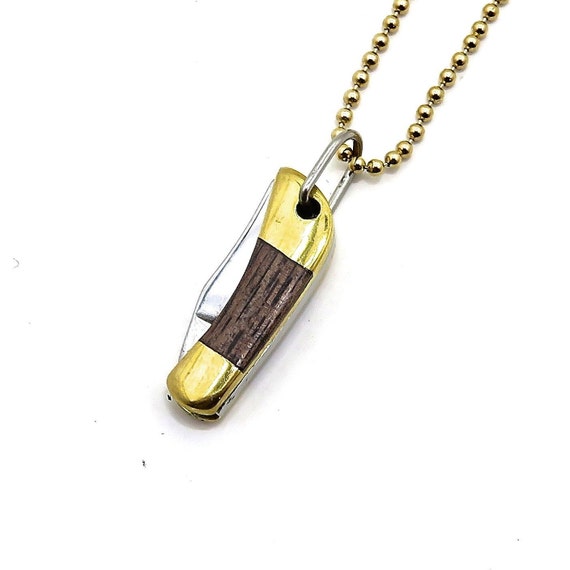 Tiny Knife Necklace Mini Knife Pendant 