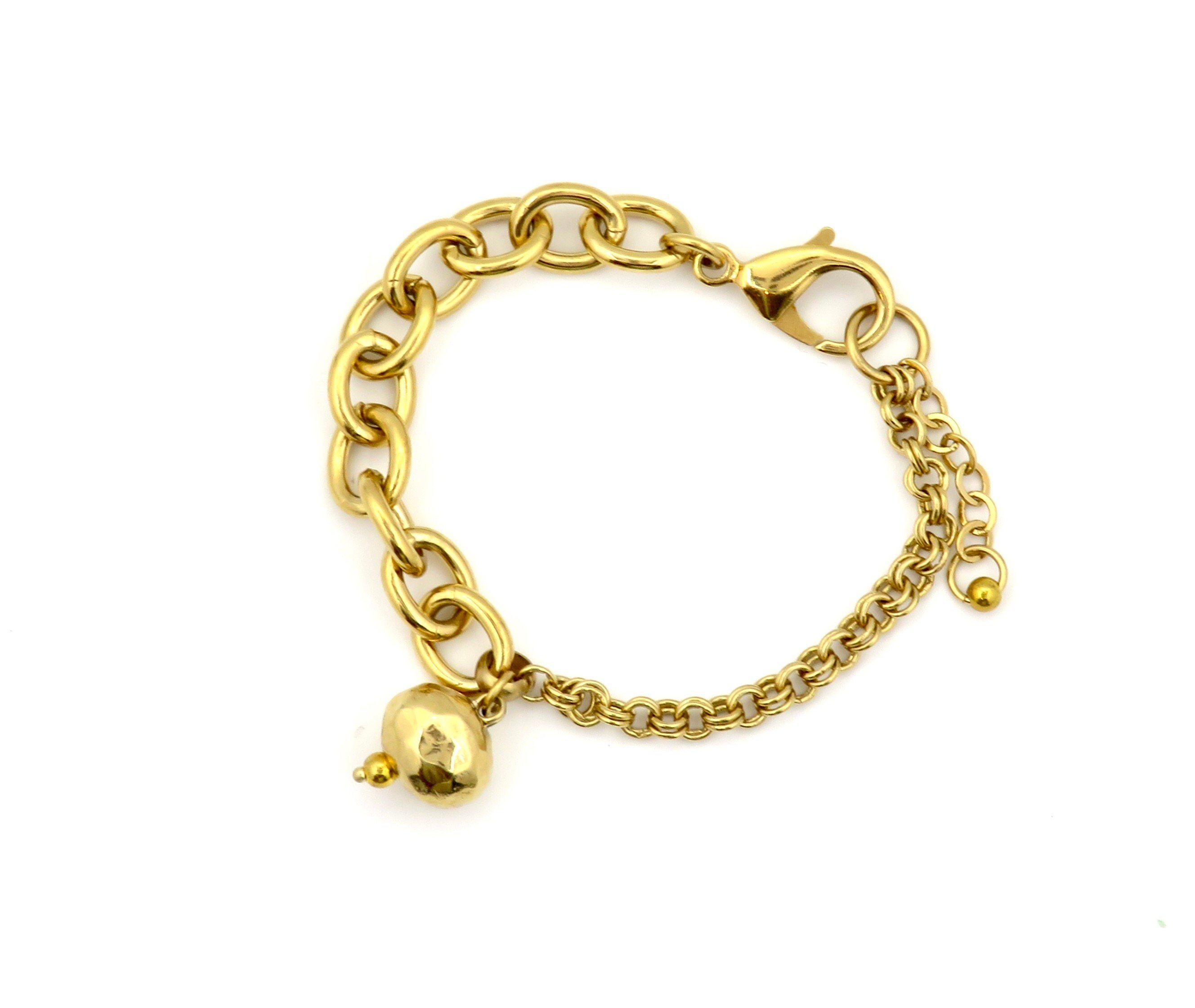 Chunky Gold Bracelet Gold Chain Links 