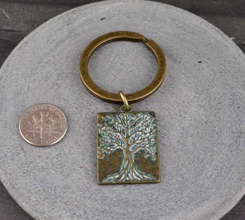 Tree Keyring Tree of Life Keyring | Rustic Tree Keychain | Nature Keyring | Tree of ...
