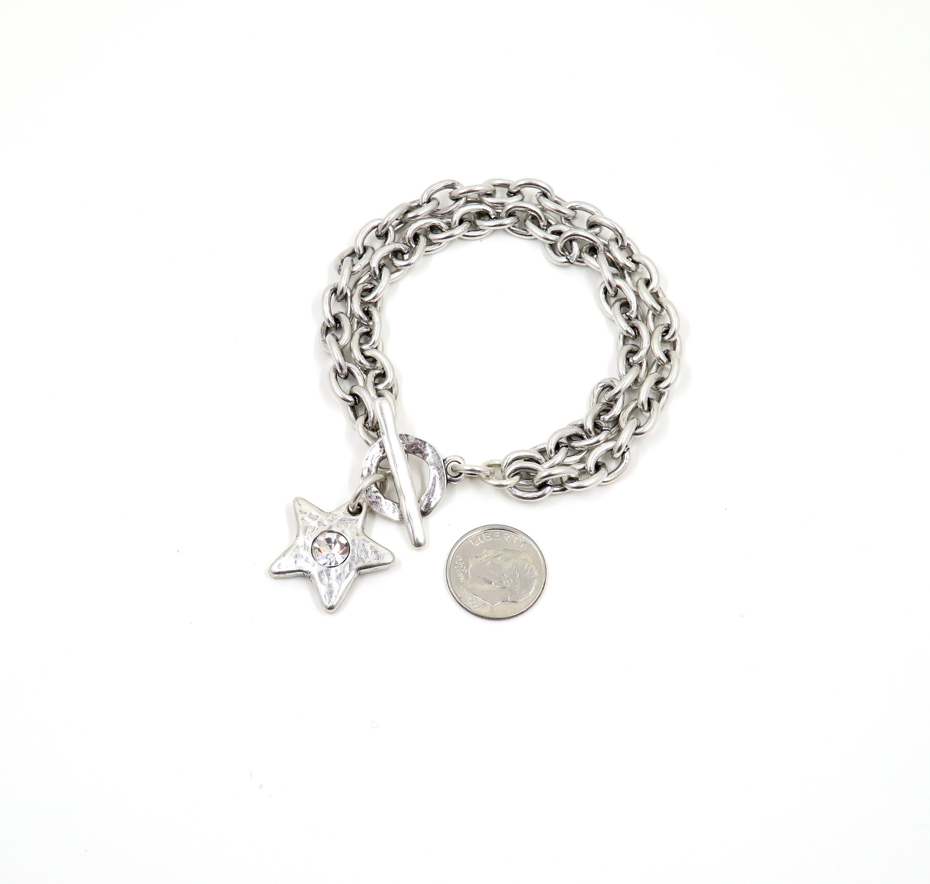 Hammered Silver Star Bracelet Sparkly Silver Star Bracelet Chunky Silver Star Bracelet Brushed Silver Star Bracelet Toggle Bracelet - Etsy Hammered Silver Star Bracelet Sparkly Silver Star Bracelet Chunky Silver Star Bracelet Brushed Silver Star Bracelet Toggle Bracelet - Etsy