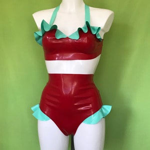 Latex Frill Set - Custom available black, baby pink, green, orange