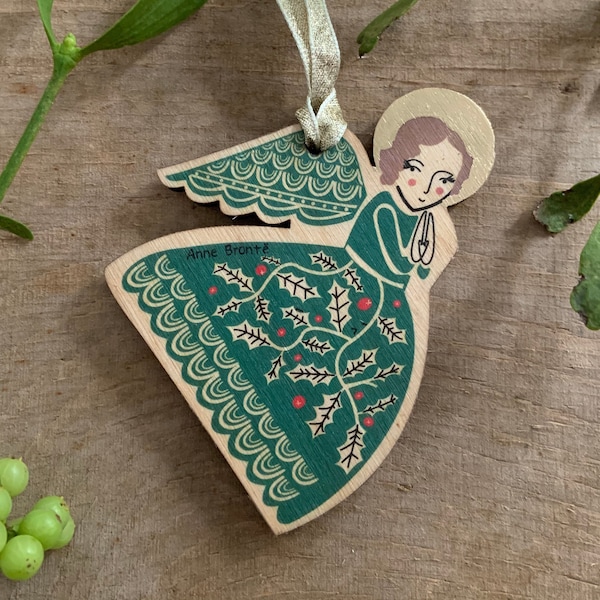 Anne Bronte Ornament - Weihnachtsengel Bronte Christbaumkugel (grüner Engel)