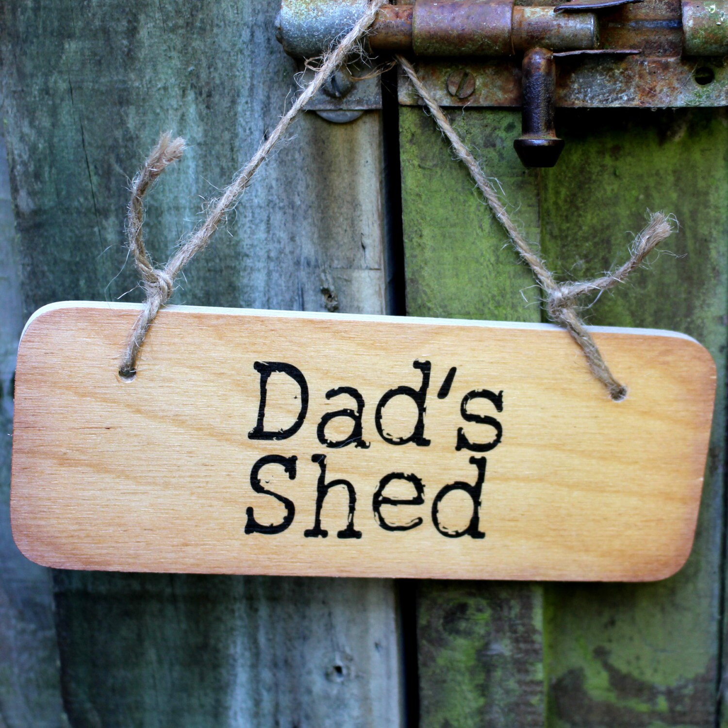Dad's Shed Rustic Wooden Sign Waterproof Etsy UK