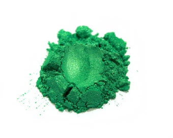 1 oz. Basic Green Mica Powder Jar for Soap Making, Nail Polish Supplies Handmade Cosmetics Pigment Colorant Powder Natural 6054