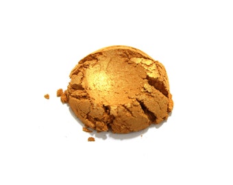 1 oz. Fine Yellow Gold Mica Powder for Soap Making, Polish Supplies Bath and Body Handmade Cosmetics Pigment Powder Natural 309
