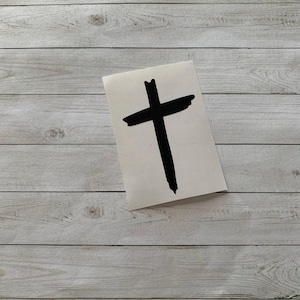 Cross Decal | Cross Vinyl Decal | Cross Sticker | Church Decal | Church Sticker | Cross Decoration | Cross Theme | Sunday Decal | Holy Decal