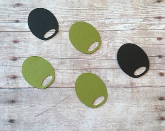 Olive Confetti | Olive Cut Outs | Olive Die Cuts | Olive Decoration | Plant Confetti | Plant Cut Outs | Olive Decorations | Table Scatter