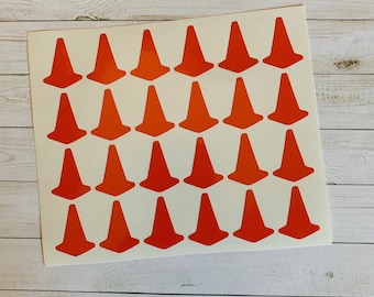 Cone Decal | Cone Vinyl Decal | Cone Sticker | Traffic Cone Sticker | Traffic Cone Decal | Construction Decal | Road Worker Decal  Car Decal
