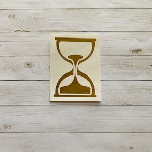 Hourglass Decal Hourglass Sticker Hourglass Decoration Sand Timer Decal Sand Timer Sticker Timer Decal Clock Decal Time Decal image 1