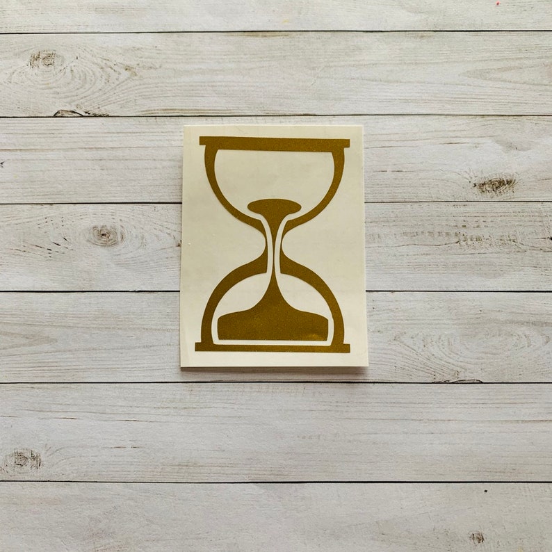 Hourglass Decal Hourglass Sticker Hourglass Decoration Sand Timer Decal Sand Timer Sticker Timer Decal Clock Decal Time Decal image 1