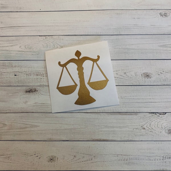 Scale Decal | Scale Vinyl Decal | Scale Sticker | Vintage Decal | Antique Decal | Balance Decal | Law Decal | Balance and Justice | Vinyl