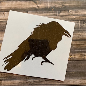 Crow Decal | Crow Vinyl Decal | Crow Sticker | Raven Decal | Raven Sticker | Black Bird Sticker | Bird Sticker | Bird Decal | Animal Decal