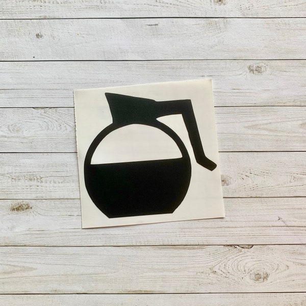 Coffee Pot Decal | Coffee Pot Sticker | Coffee Sticker | Coffee Vinyl Decal | Coffee Decal | Coffee Carafe Decal | Carafe Decal | Car Decal