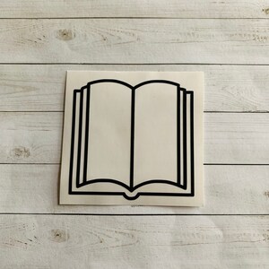Book Decal | Book Vinyl Decal | Book Sticker | Reading Decal | Reading Sticker | Library Decal | Library Sticker | Education Decal