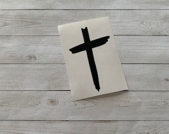 Cross Decal | Cross Vinyl Decal | Cross Sticker | Church Decal | Church Sticker | Cross Decoration | Cross Theme | Sunday Decal | Holy Decal