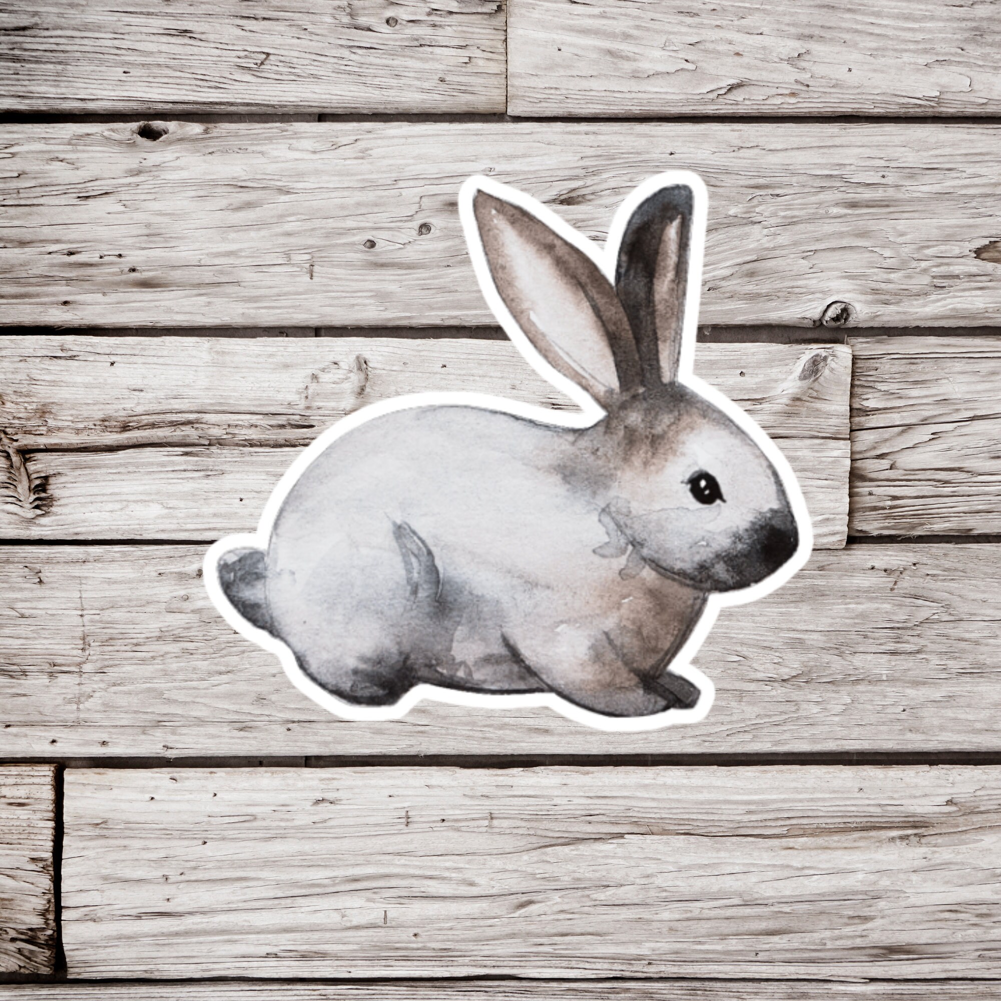 Bunny Sticker, Rabbit Sticker, Animal Sticker, Waterproof Sticker ...