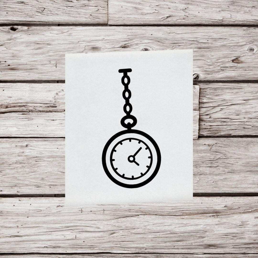 Time Watch Sticker Pocket Watch Decal | Watch Decal | Watch Sticker | Time Decal | Vintage ...