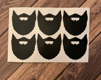 Beard Decal | Beard Vinyl Decal | Beard Sticker | Beard Decoration | Hair Decal | Hair Sticker | Lumberjack Decal | Beard Decoration