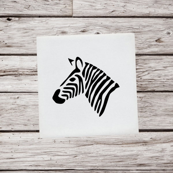 Zebra Decal | Zebra Vinyl Decal | Zebra Sticker | Zebra Decoration | Safari Decal | Animal Decal | Animal Sticker |