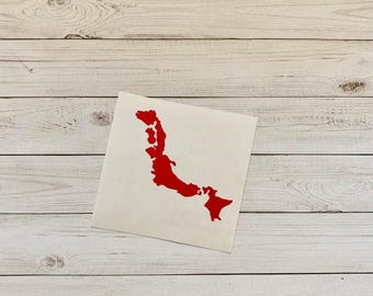 Japan Decal | Japan Vinyl Decal | Japan Sticker | Continent Decal | Japan Car Decal | Japan Decoration | Japan Party Decor | Japan Theme