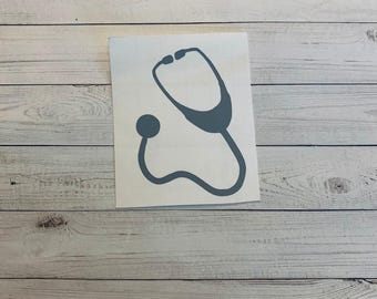 Stethoscope Decal | Stethoscope Vinyl Decal | Stethoscope Sticker | Nurse Decal | Nurse Sticker | Doctor Decal | Doctor Sticker | Medical
