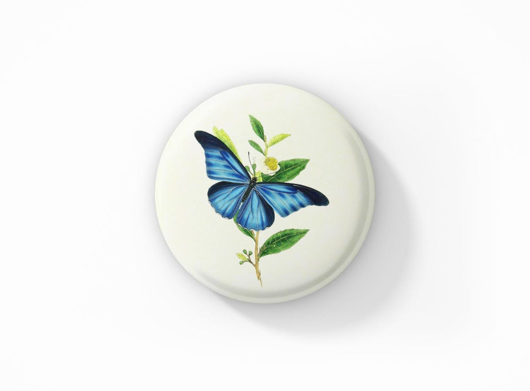 Butterfly Pin Button, Butterfly Keychain, Butterfly Magnet, Insect ...