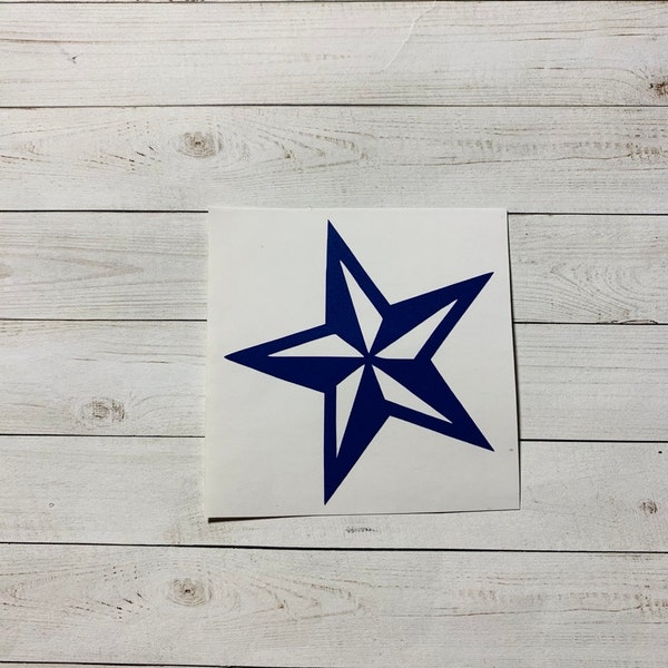 Nautical Star Decal | Nautical Star Vinyl Decal | Nautical Star Sticker | Star Decal | Star Sticker | Star Car Decal | Nautical Sticker