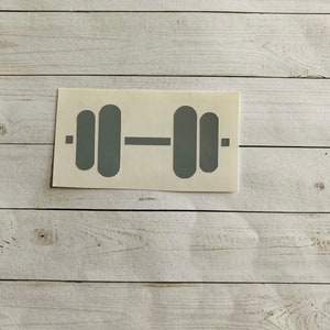 Barbell Decal |  Barbell Sticker | Barbell Vinyl Decal | Gym Decal | Gym Decoration | Weights Decal | Weights Sticker | Gym Sticker Workout