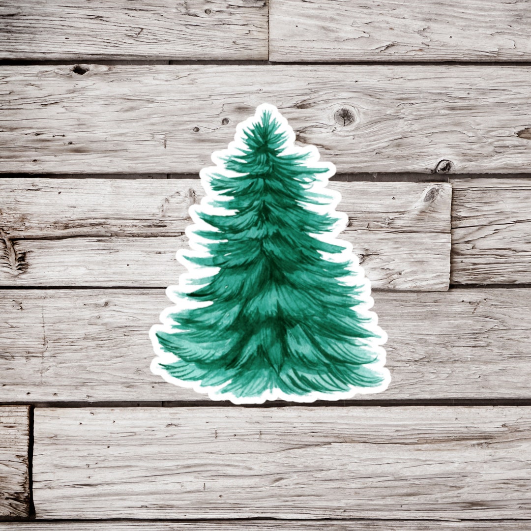 Tree Rippened Sticker Pine Tree Sticker, Tree Sticker, Forest Sticker, Waterproof Sticker ...