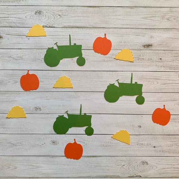 Tractor Confetti Set | Harvest Confetti | Fall Confetti | Tractor Confetti | Pumpkin Patch Confetti | Hay Confetti | Farm Confetti | Favors