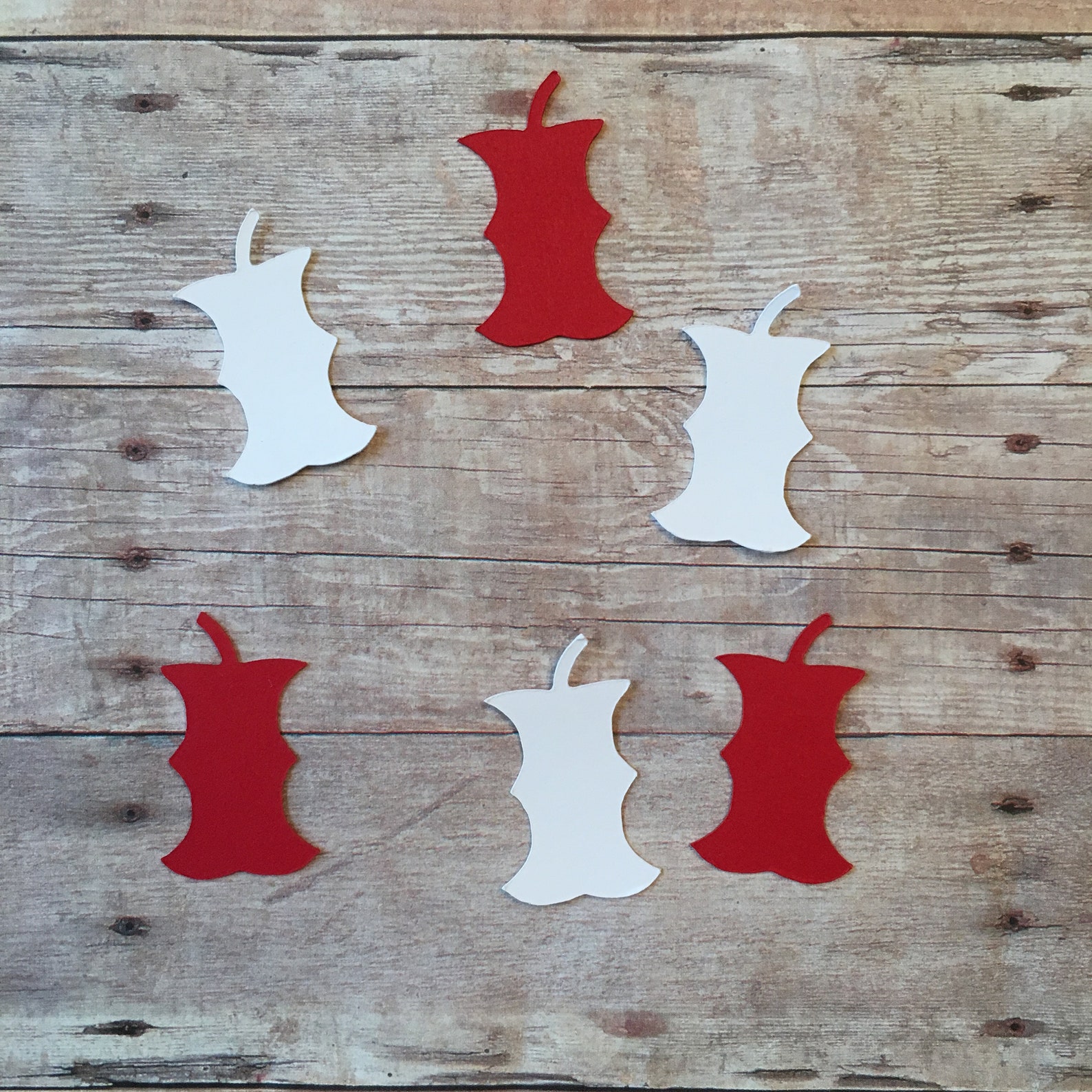 Apple Core Confetti Apple Confetti Apple Cut Outs Apple Etsy
