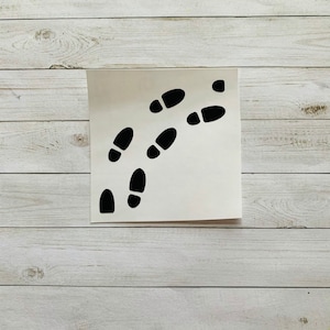 Foot Prints Decal | Foot Print Stickers | Shoe Print Decal | Shoe Decal | Shoe Sticker | Human Foot Prints |  Animal Tracks | Mystery Decal