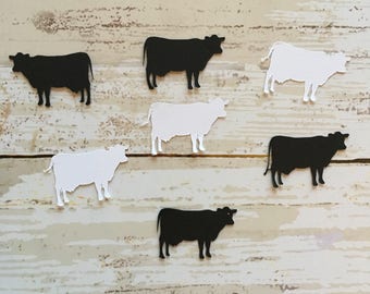 Cow Confetti | Cow Cut Outs | Cow Directions | Fam Theme | Farm Confetti | Barnyard Animals | Animal Confetti | Animal Party Supplies