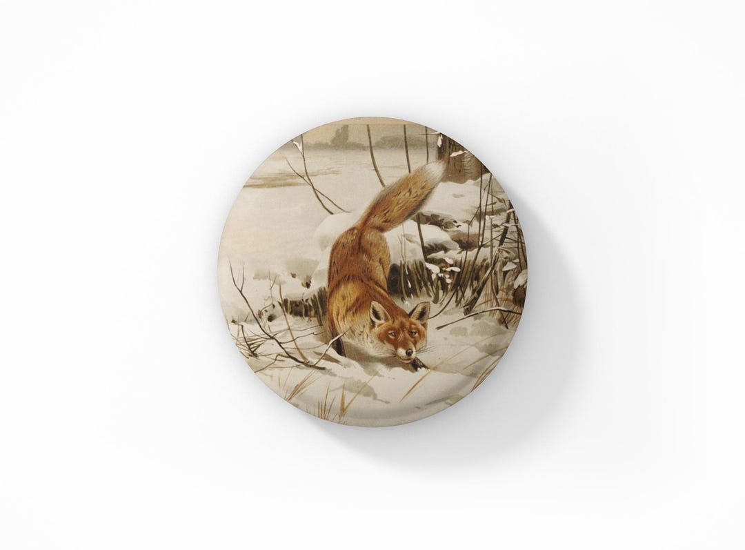 Fox Pin Button, Fox Keychain, Fox Magnet, Fox Magnet, Animal Magnet ...