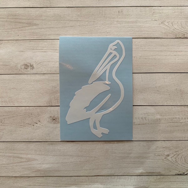 Pelican Decal | Pelican Vinyl Decal | Pelican Sticker | Marine Bird Decal | Bird Decal | Bird Sticker | Ocean Theme Decal | Sea Bird Decal