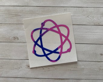 Atom Decal | Atom Vinyl Decal | Atom Sticker | Science Decal | Science Sticker | Science Decoration | Chemistry Decal | Chemistry Sticker