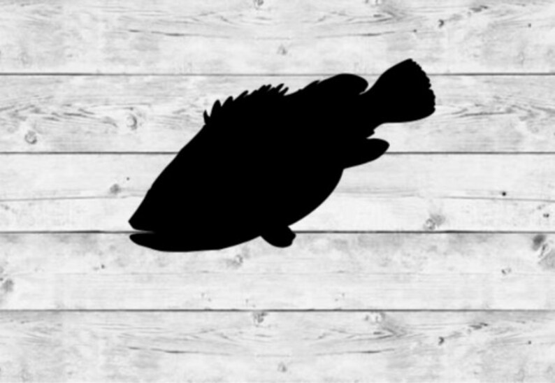 Grouper Decal Grouper Sticker Grouper Vinyl Decal Fish Etsy