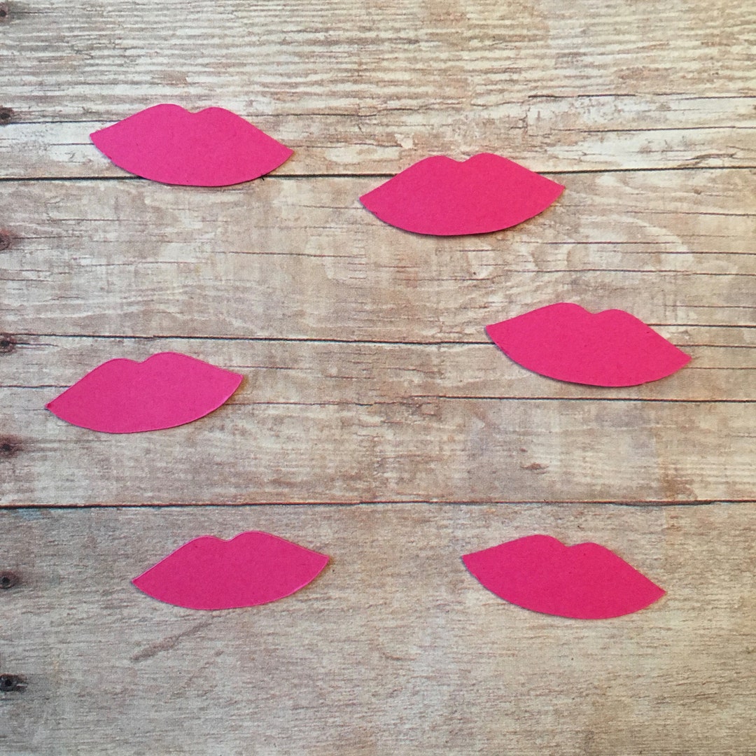 Lips Confetti Lips Cut Out Lips Decoration Kiss Confetti Valentines