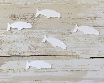 Beluga Whale Confetti | Beluga Cut Outs | Whale Confetti | Whale Cut Outs | Ocean Confetti | Ocean Decoration | Animal Confetti | Arctic