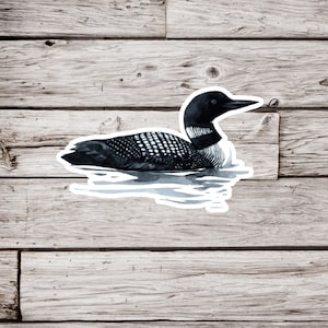 Loon Sticker or Magnet, Loon Sticker, Loon Magnet, Duck Sticker, Bird Sticker, waterproof Sticker, Duck Magnet, Bird Magnet, Loon Magnet