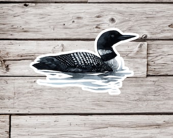 Loon Sticker or Magnet, Loon Sticker, Loon Magnet, Duck Sticker, Bird Sticker, waterproof Sticker, Duck Magnet, Bird Magnet, Loon Magnet