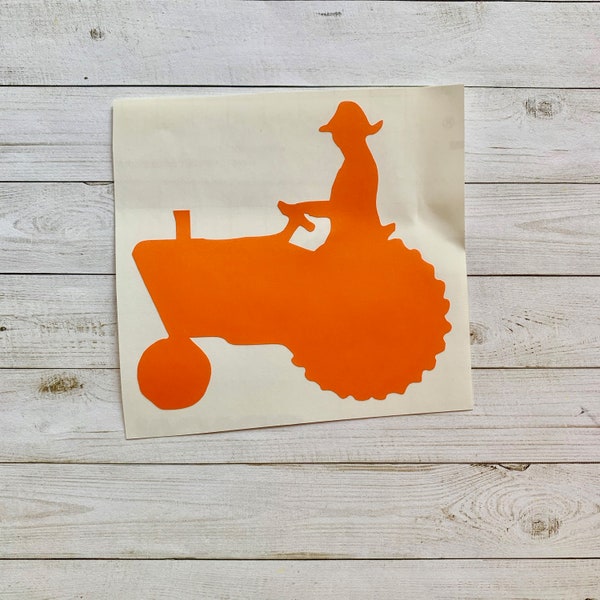 Tractor Decal | Tractor Vinyl Decal | Tractor Sticker | Farmer Decal | Farmer Sticker | Farm Decal | farm Sticker | Tractor Decoration