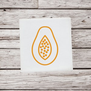 Papaya Decal, Papaya Vinyl Decal, Papaya Sticker, Papaya Decoration, Fruit Decal, Tropical Fruit Decal, Food Decal, Car Decal, Cup Decal