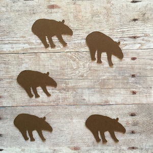 Tapir Confetti | Tapir Cut Outs | Tapir Decorations | Jungle Confetti | Jungle Theme | Animal Confetti | Animal Party Supplies | Favors
