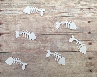 Bone Fish Confetti | Fish Confetti | Fish Cut Out | Fish Decoration | Fishing Confetti | Cat Decoration | Fishing Confetti | Fishing Cut Out