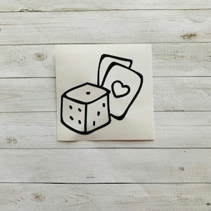 Casino Decal | Casino Sticker | Casino Decal | Dice Decal | Cards Decal | Poker Decal | Poker Sticker | Poker Decoration | Table Games